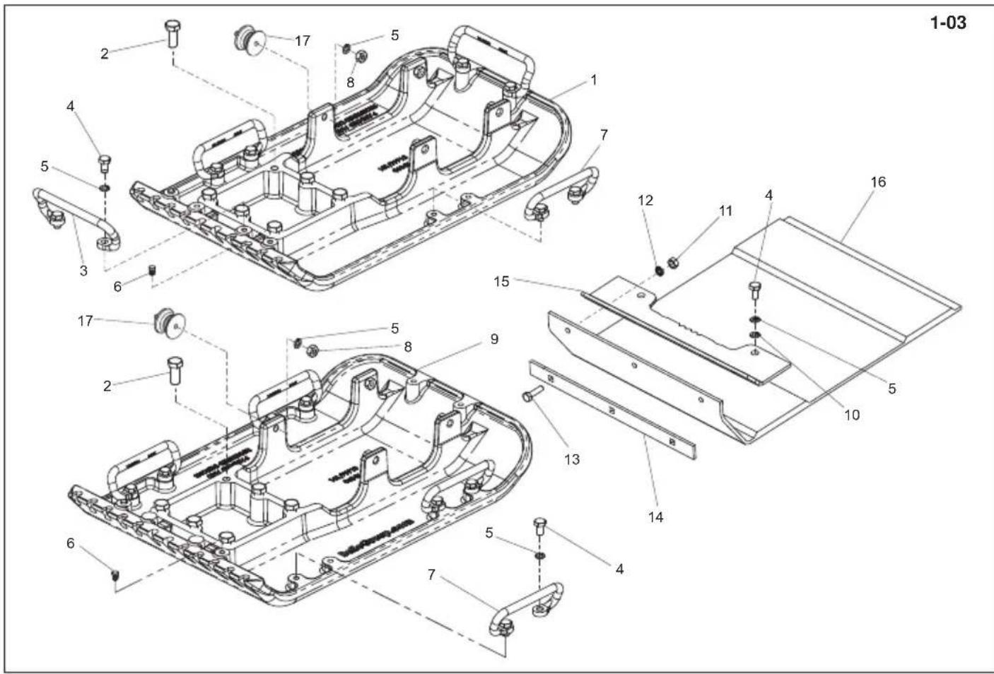 ALTRAD BELLE PCX 500 - Montaje de plancha base defundacion, Conjunto da placabasefundida - 1