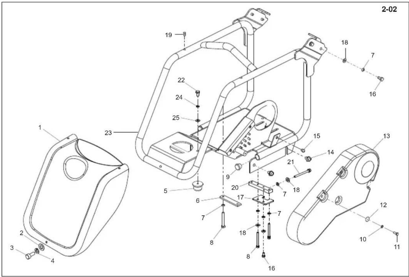 ALTRAD BELLE PCX 500 - Montaje de plancha base defundacion, Conjunto da placabasefundida - 5