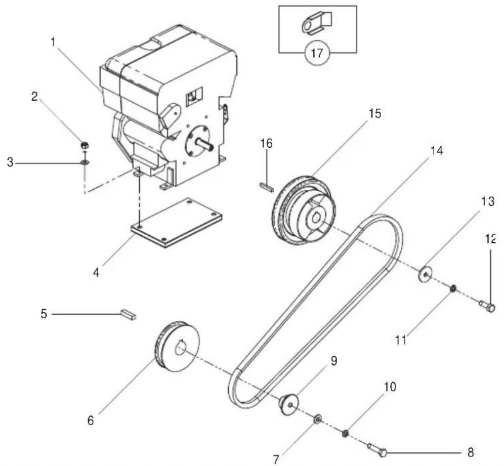 ALTRAD BELLE PCX 450 - Motor en Aandrijfset (Honda / Robin), Motor und antriebsbausatz (Honda / Robin), Motor og Gearkit (Honda / Robin), Motore e Kit trasmissione (Honda / Robin) - 1