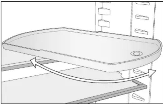 MIELE KFT 7000 - Pööratava põhjaga riiuli ("FlexiTray") ümberpaigutamine - 1