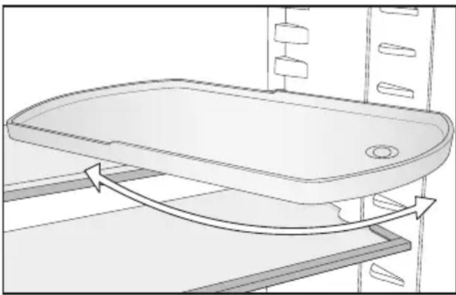 MIELE KFT 7000 - Преместване на рафта за съхранение с въртящо се дъно (FlexiTray) - 1
