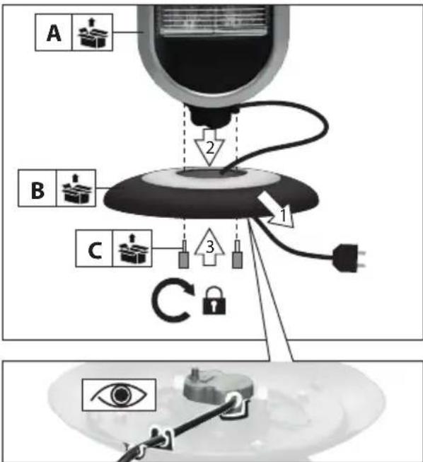 Güde GIH 900 - Mount the stand - 1
