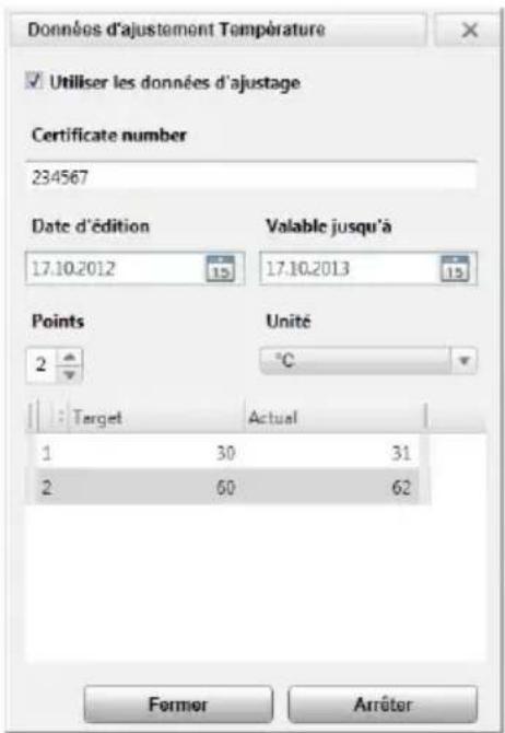 Testo 835-T2 - Onglet Capteur (testo 480 uniquement) - 2