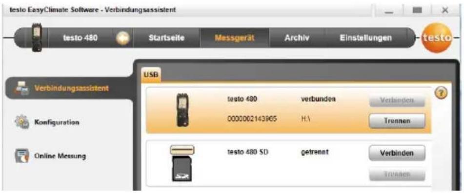 Testo 835-T2 - Assistant de connexion - 1