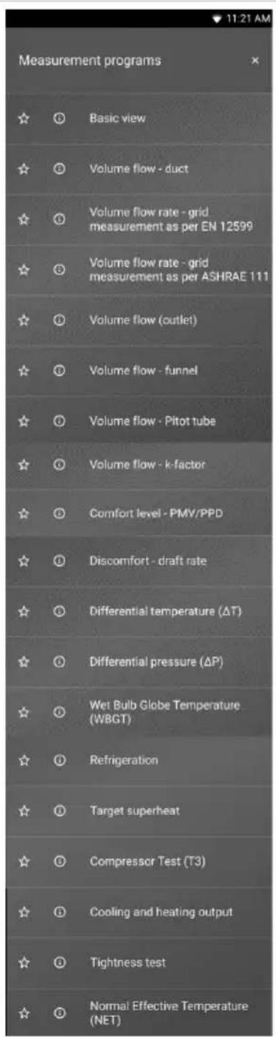 Testo 400 - Menus d'application - 1