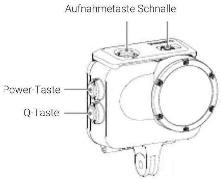 Aufnahmetaste Schnalle Power-Taste Q-Taste