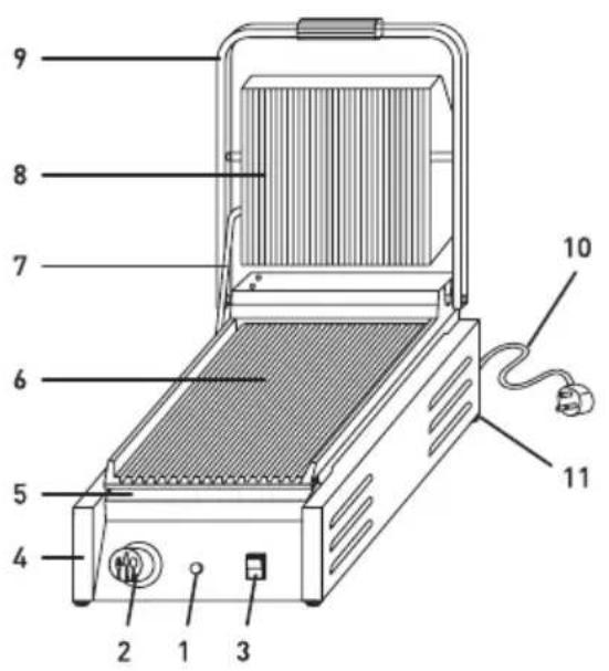 Hendi 263662 - Hendi Contactgrill - 1