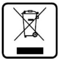 Prohibition sign depicting a trash bin crossed out by diagonal lines, with a black bar below indicating no waste or plastic.