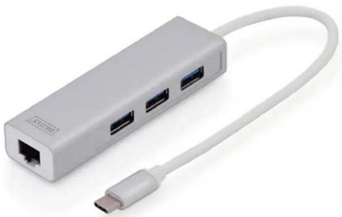 Digitus DA-70255 - Concentrateur USB Type-C™ 3.0 avec Gigabit Ethernet - 1