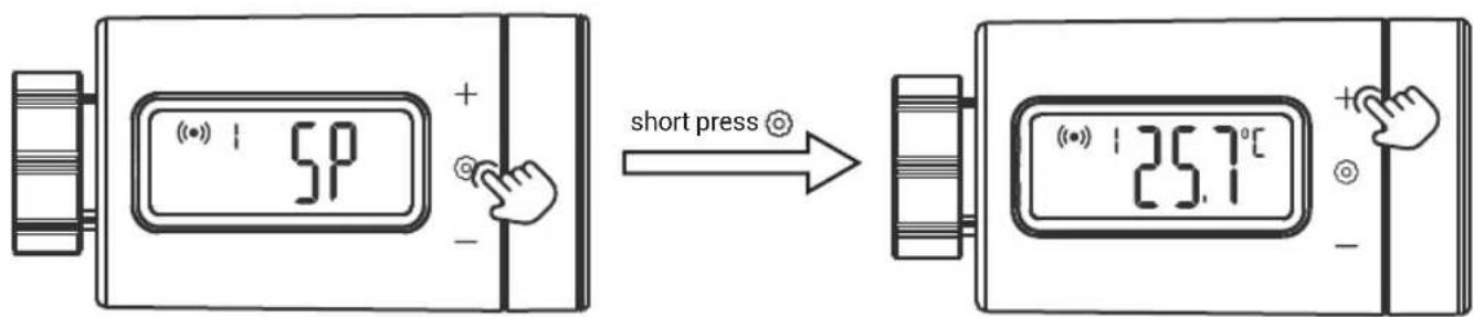 (●) | 5P + - short press ○ 25.7°C +