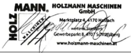 Holzmann D 300F - Angewandte Normen / applicable Standards - 1