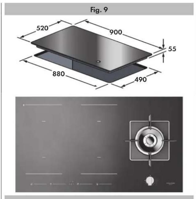Fulgor Milano FCHH 905 ID TS G DWK - Posizionamento (Fig. 9-10) - 1