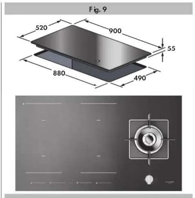 Fulgor Milano FCHH 905 ID TS G DWK - Posicionamento (Fig. 9-10) - 1