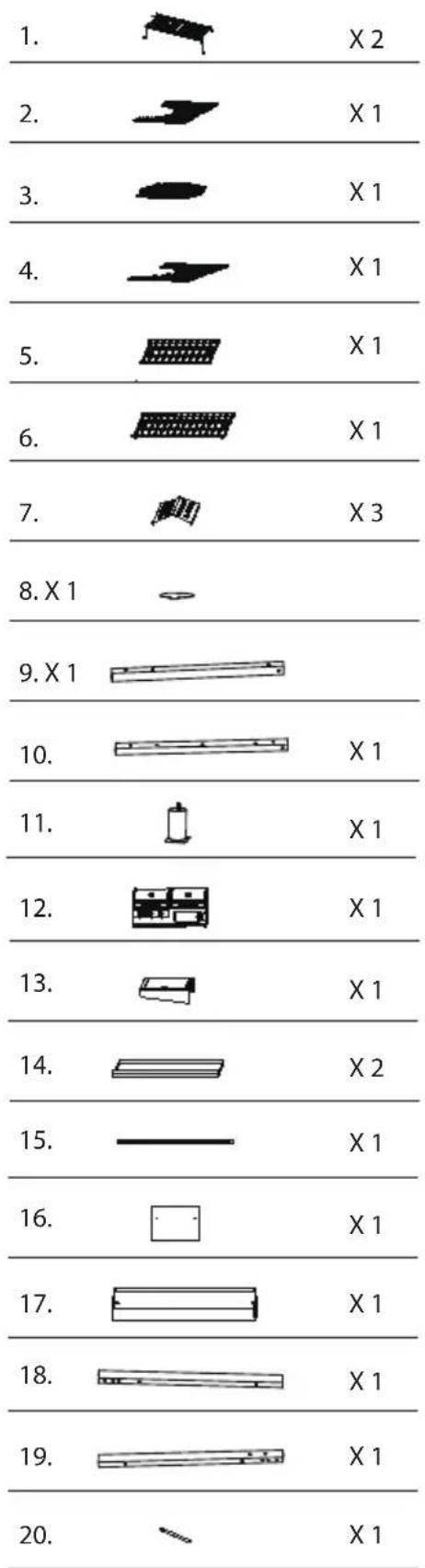 Klarstein Aberdeen - LISTE DES PIÈCES - 1