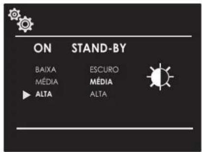 ON STAND-BY BAIXA ESCURO MÉDIA MÉDIA ALTA ALTA