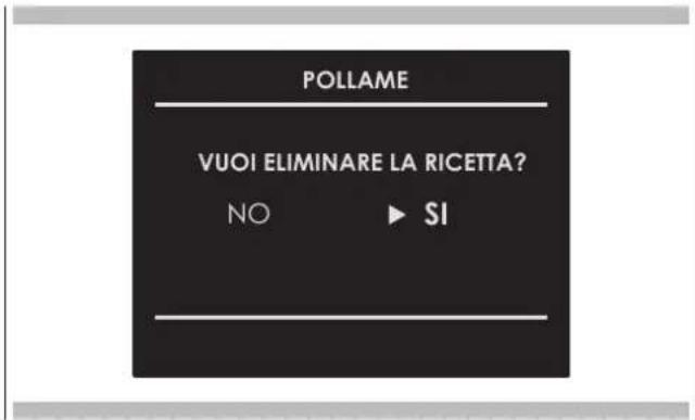 POLLAME VUOI ELIMINARE LA RICETTA? NO ▶ SI