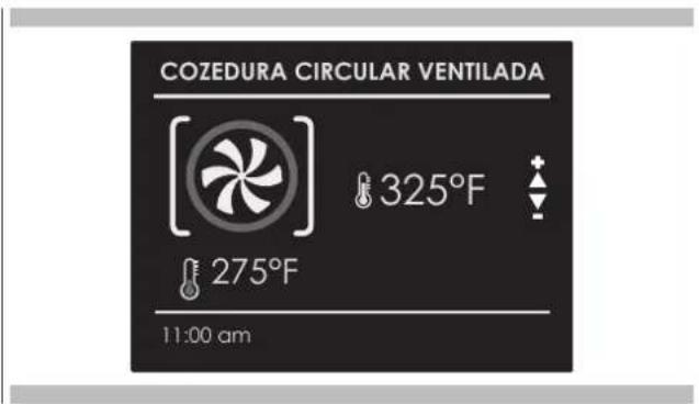 COZEDURA CIRCULAR VENTILADA 325°F 275°F 11:00 am
