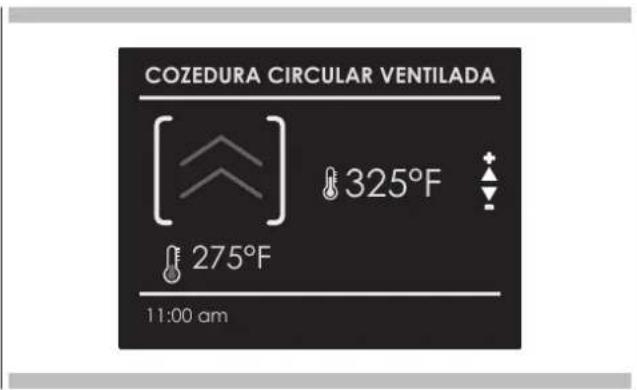 COZEDURA CIRCULAR VENTILADA 325°F 275°F 11:00 am