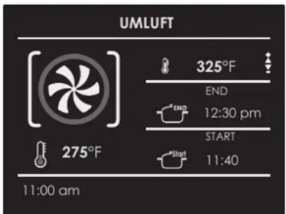 UMLuft 325°F END 12:30 pm START 11:40 275°F 11:00 am
