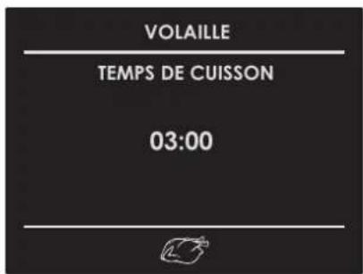 VOLAILLE TEMPS DE CUISSON 03:00