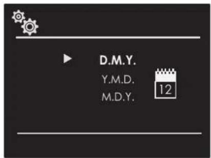 D.M.Y. Y.M.D. M.D.Y. 12