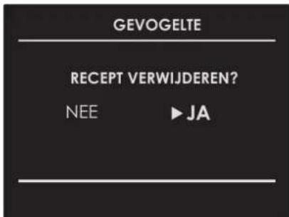 GEVOGELTE RECEPT VERWIJDEREN? NEE ▶ JA