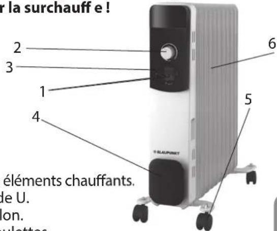 r la surchauff e ! 2 3 1 4 6 5 éléments chauffants. le U. on. ulettes
