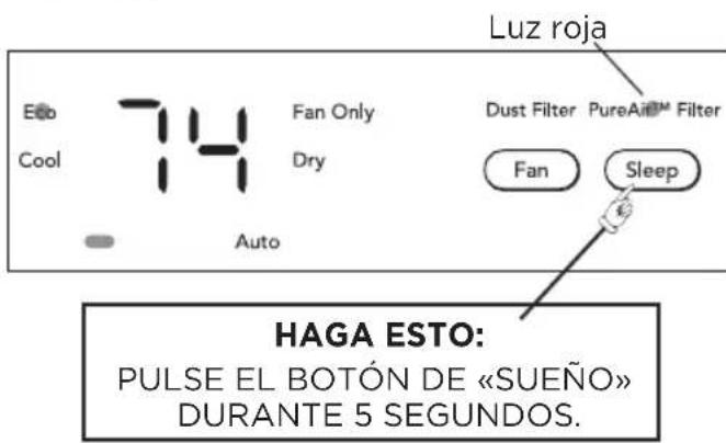 FRIGIDAIRE GHWQ125WD1 - REINICIAR LA LÁMPARA DE FILTRO PUREAIRTM: - 1