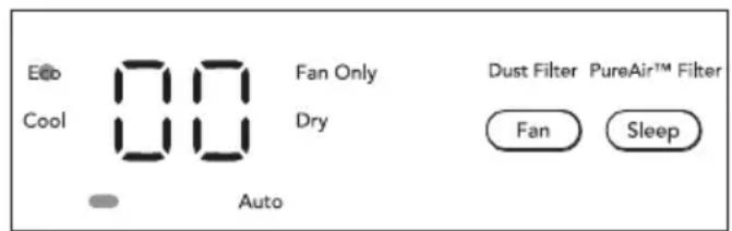 FRIGIDAIRE GHWQ125WD1 - LUEGO MUESTRA "00" POR OTROS SEGUNDOS: - 1