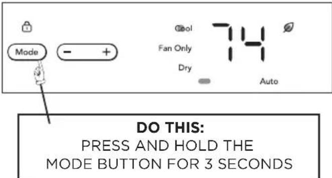 FRIGIDAIRE GHWQ125WD1 - TO ACTIVATE THE CHILD LOCK FEATURE: - 1