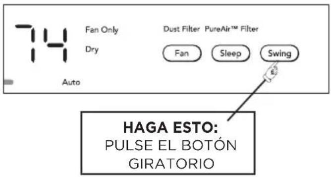 FRIGIDAIRE GHWQ125WD1 - PARA OPERAR LA FUNCION DE GIRO: - 1