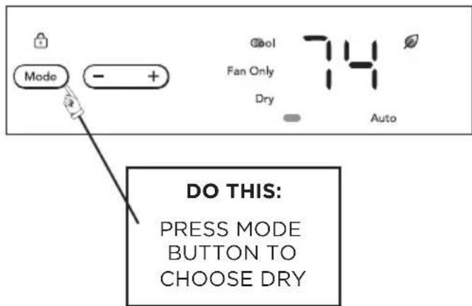 FRIGIDAIRE GHWQ125WD1 - DRY FEATURE: - 1
