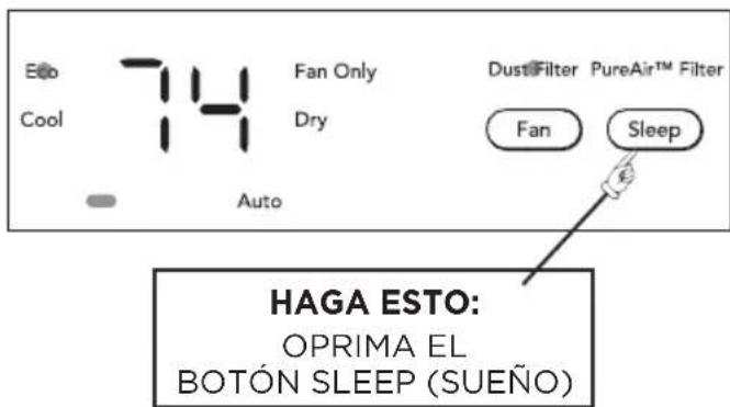 FRIGIDAIRE GHWQ125WD1 - FUNCION SLEEP (SUENO): - 1