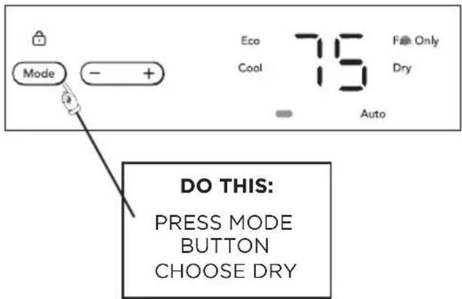FRIGIDAIRE GHWQ125WD1 - DRY FEATURE: - 1