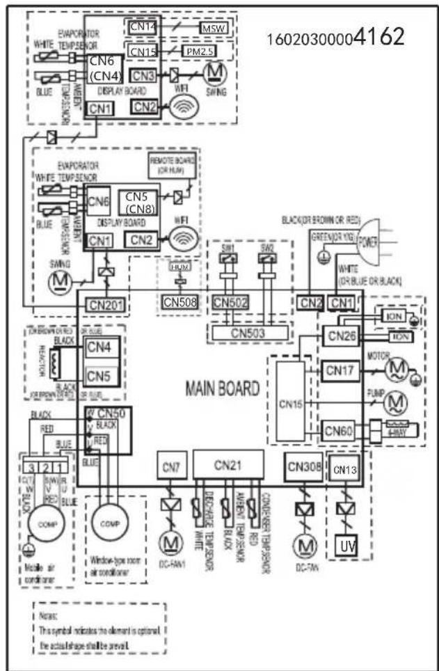 FRIGIDAIRE GHWQ125WD1 - Diagramme de câblage - 1