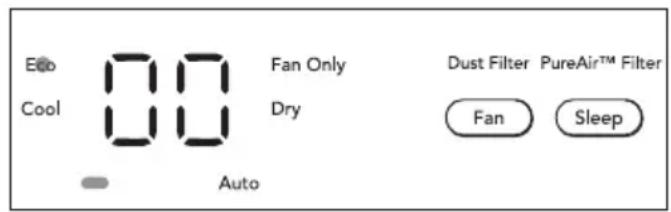 FRIGIDAIRE GHWQ125WD1 - SHOWS "EH" FOR ONE SECOND: THEN SHOWS "OO" FOR ANOTHER SECOND: - 2