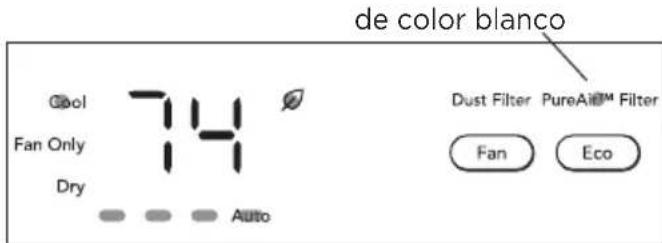 FRIGIDAIRE GHWQ125WD1 - INDICADOR DEL FILTRO PUREAIRTM: - 1