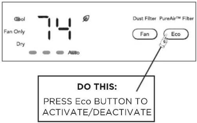 FRIGIDAIRE GHWQ085WD1 - Eco (ENERGY SAVER) FEATURE: - 1