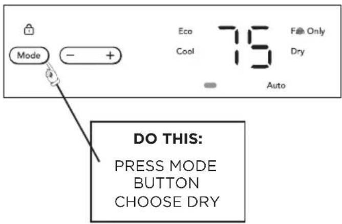 FRIGIDAIRE GHWQ085WD1 - DRY FEATURE: - 1