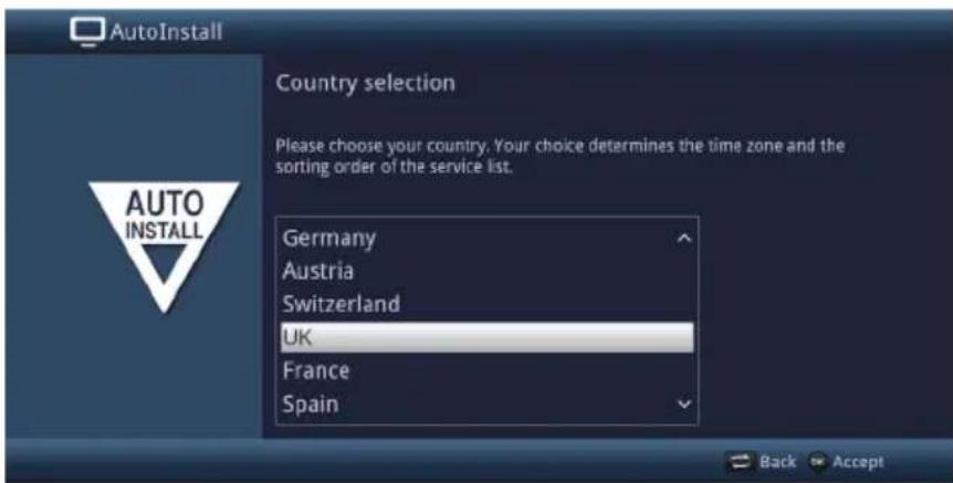 TECHNISAT Techniline 32 ISI 2 - Country selection - 1