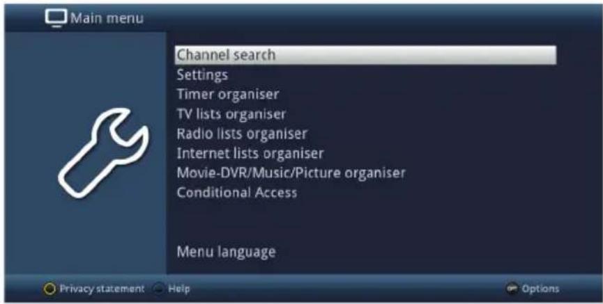 TECHNISAT Techniline 32 ISI 2 - Calling up the main menu and navigating through the menus /functions - 1