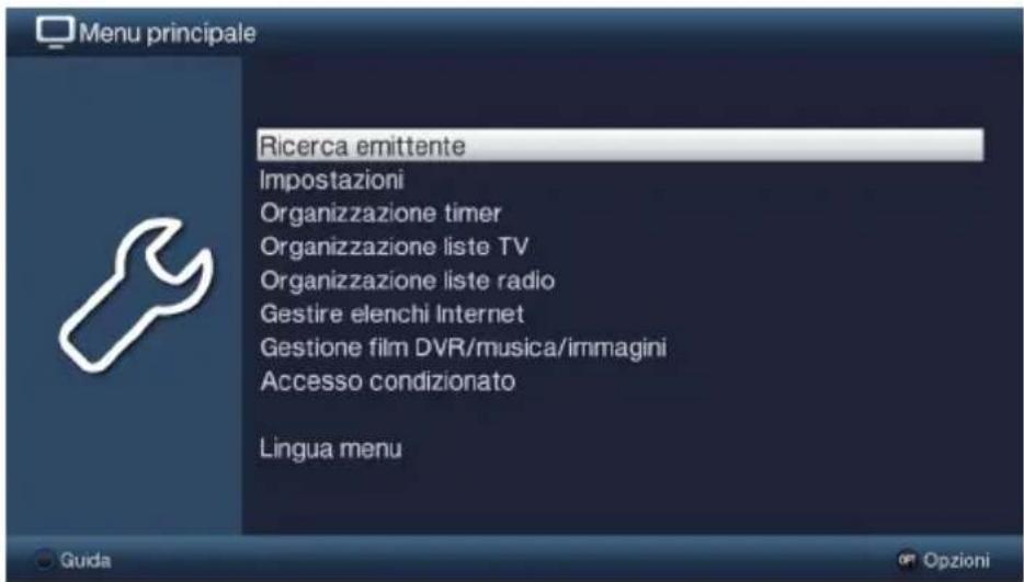 TECHNISAT Techniline 32 ISI 2 - Accesso al menu principale e navigazione nei menu / nelle funzioni - 1