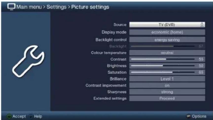 TECHNISAT Techniline 32 ISI 2 - Calling up the main menu and navigating through the menus /functions - 5
