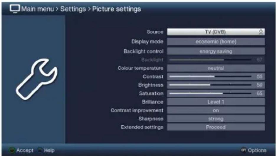 TECHNISAT Techniline 43 ISI - Accesso al menu principale e navigazione nei menu / nelle funzioni - 5