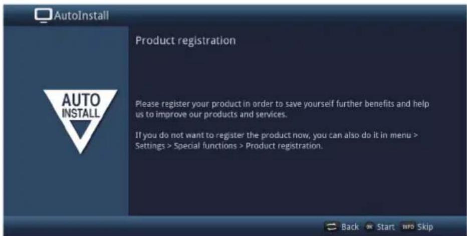 TECHNISAT Techniline 43 ISI - Registrazione del prodotto - 1