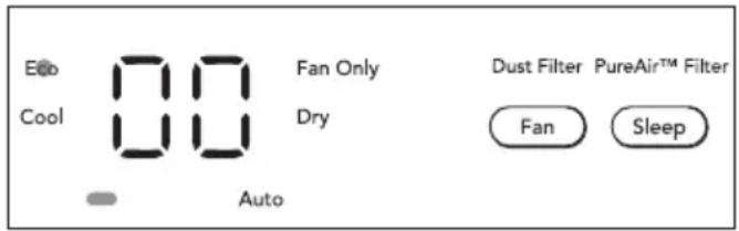 FRIGIDAIRE GHWQ105WD1 - SHOWS "EH" FOR ONE SECOND: THEN SHOWS "00" FOR ANOTHER SECOND: - 2