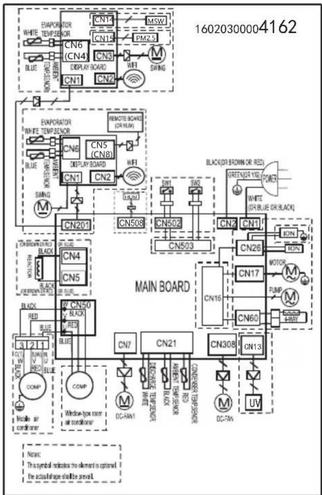 FRIGIDAIRE GHWQ105WD1 - Diagrama de cableado - 1