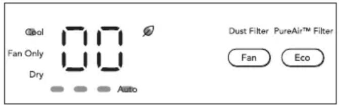 FRIGIDAIRE GHWQ105WD1 - SHOWS "EH" FOR ONE SECOND: THEN SHOWS "00" FOR ANOTHER SECOND: - 2