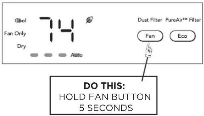FRIGIDAIRE GHWQ105WD1 - CHECK DUST FILTER FEATURE: - 2