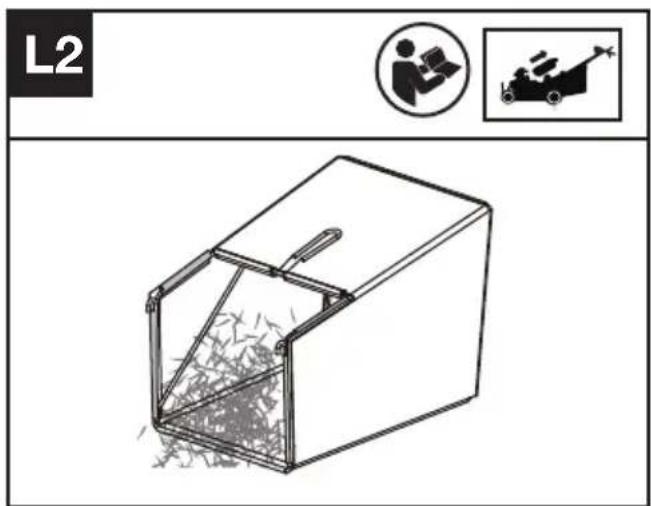 KRESS KC711.9 - Retrait et vidage du sac de collecte d'herbe (voir Fig. L1, L2) - 2
